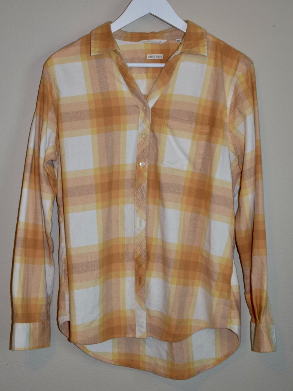 Weatherproof Vintage Plaid Comfort Stretch Flannel Shirt Medium